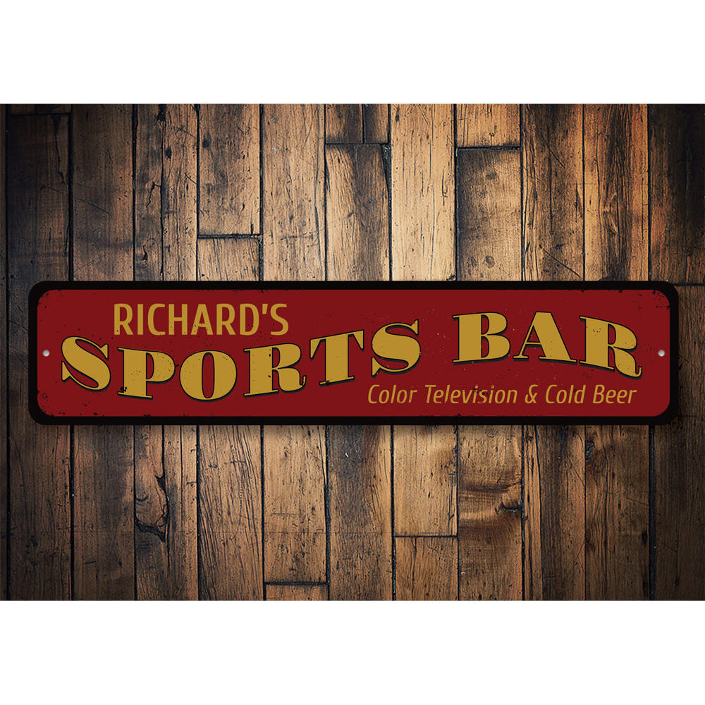 Sports Bar Name Sign Aluminum Sign