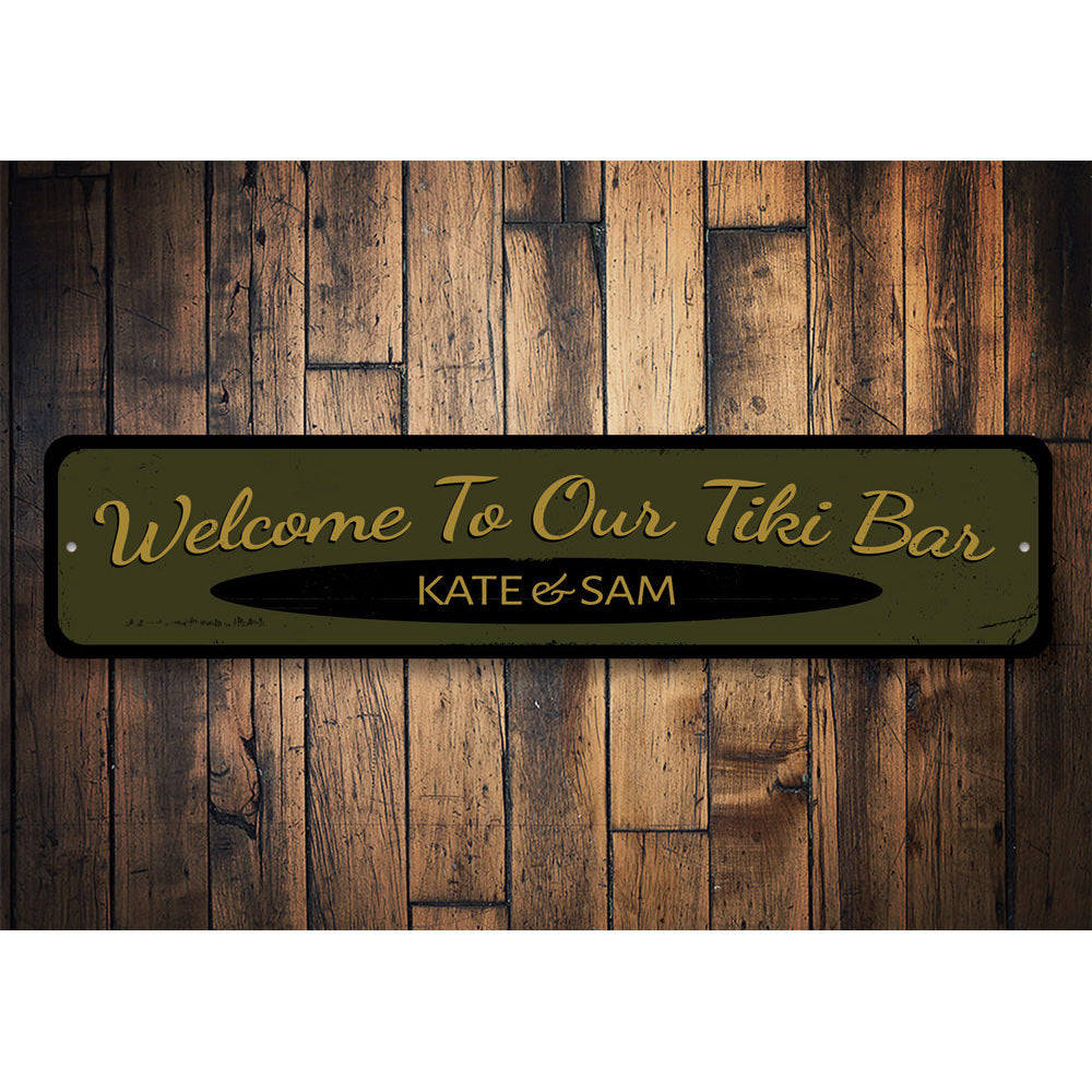 Welcome to our Tiki Bar Sign Aluminum Sign
