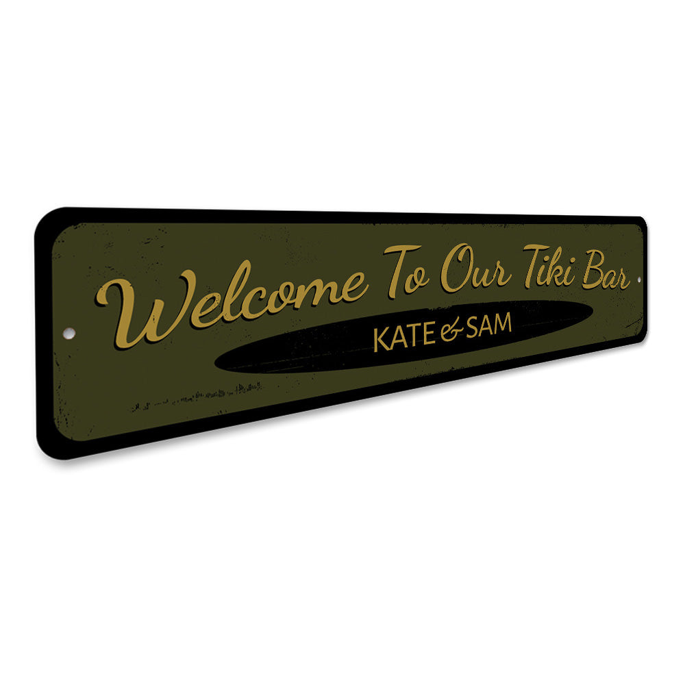Welcome to our Tiki Bar Sign Aluminum Sign