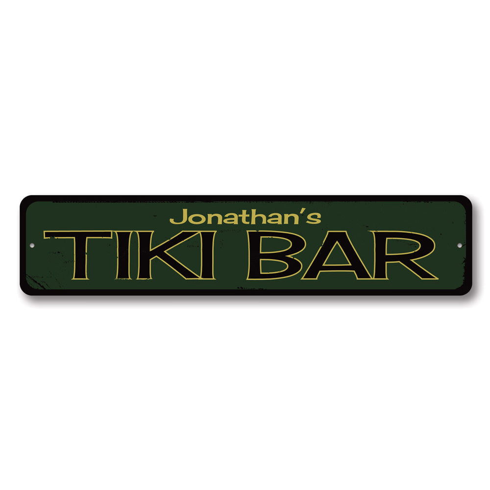 Tiki Sign Aluminum Sign