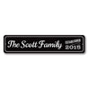 Last Name Family Sign Aluminum Sign