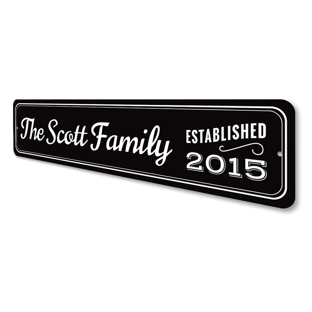 Last Name Family Sign Aluminum Sign