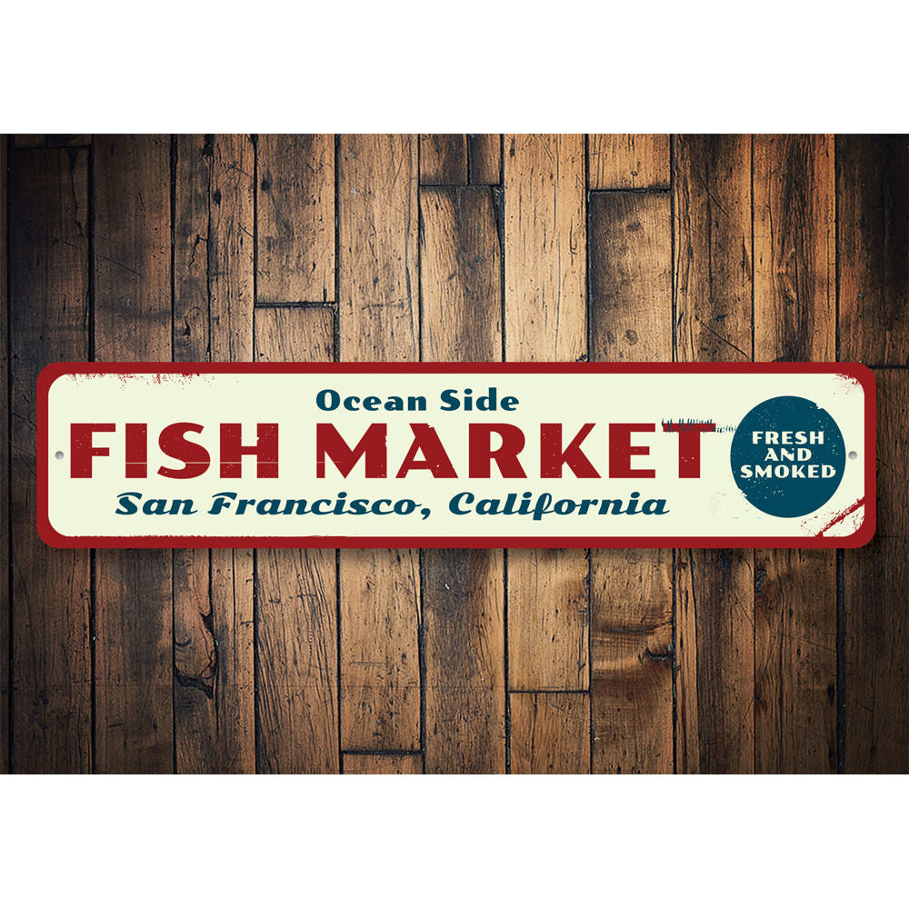 Fish Market Sign Aluminum Sign