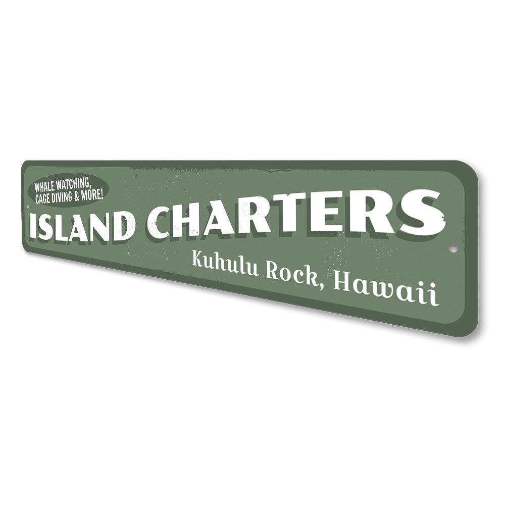 Island Charters Sign Aluminum Sign