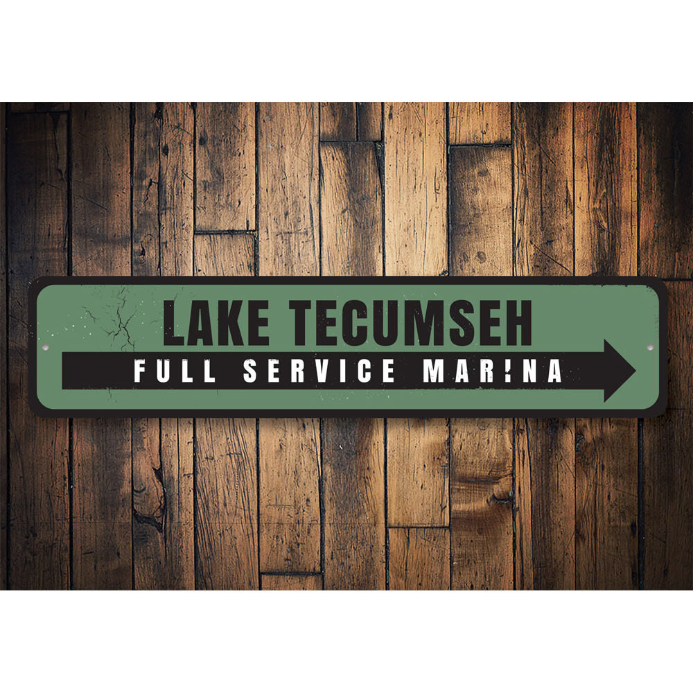 Full Service Marina Sign Aluminum Sign