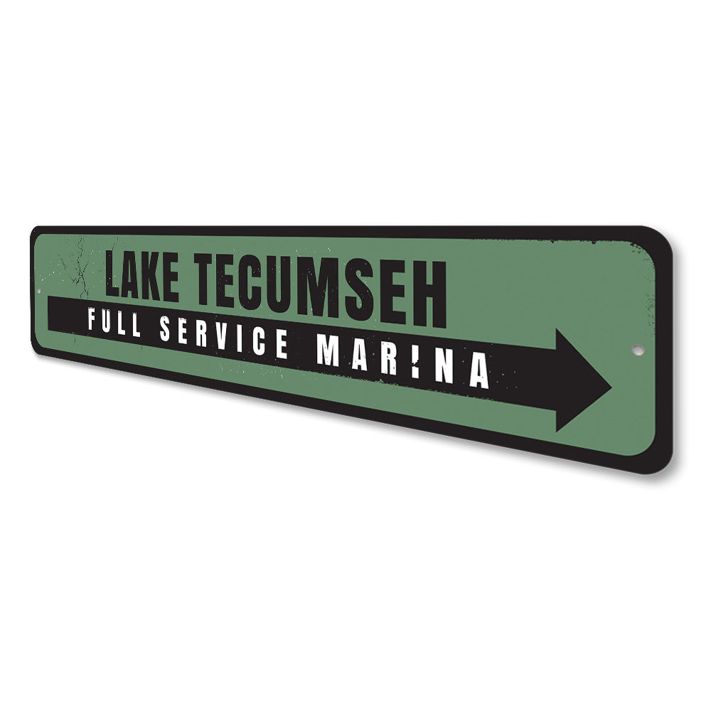 Full Service Marina Sign Aluminum Sign