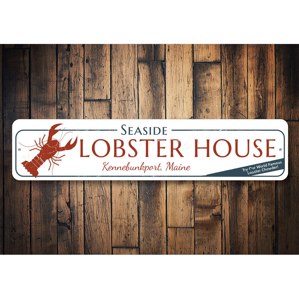 Seaside Lobster House Sign Aluminum Sign