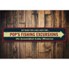 Fishing Excursions Sign Aluminum Sign