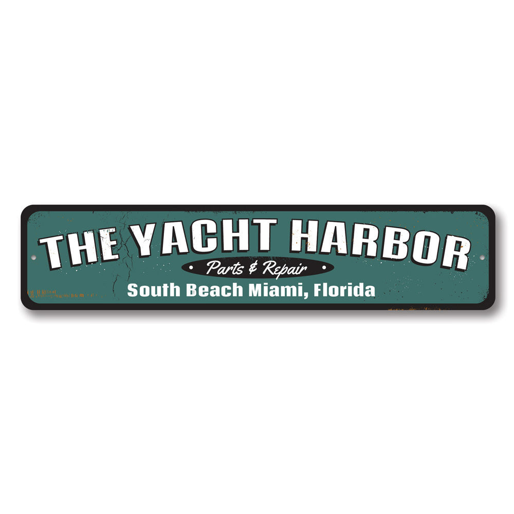 Yacht Harbor Sign Aluminum Sign