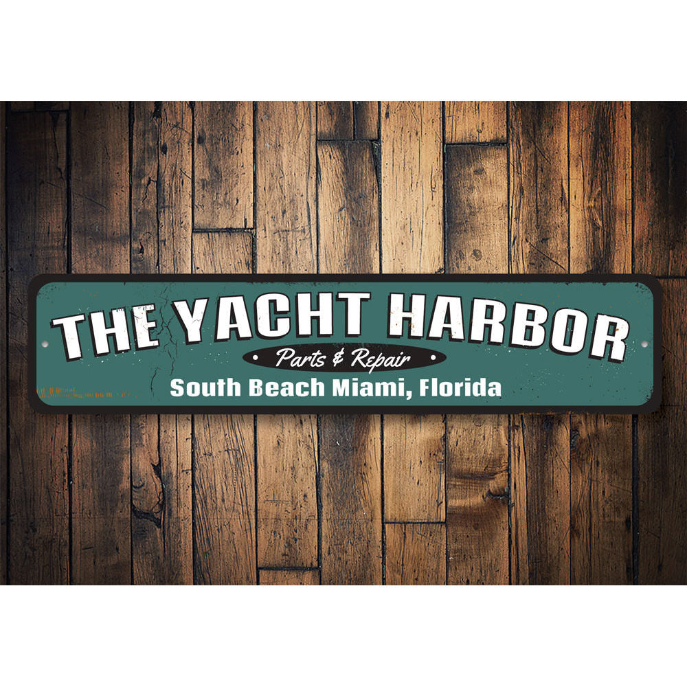 Yacht Harbor Sign Aluminum Sign