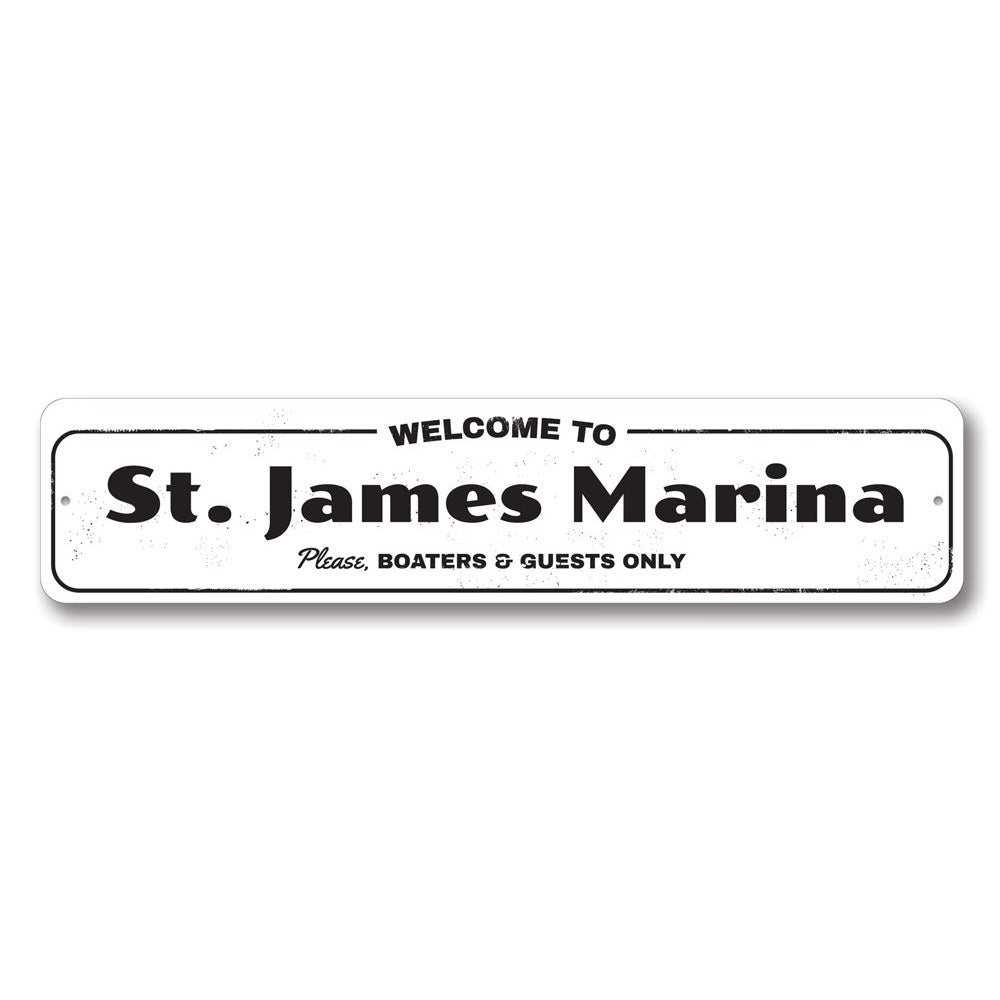 Welcome Marina Sign Aluminum Sign