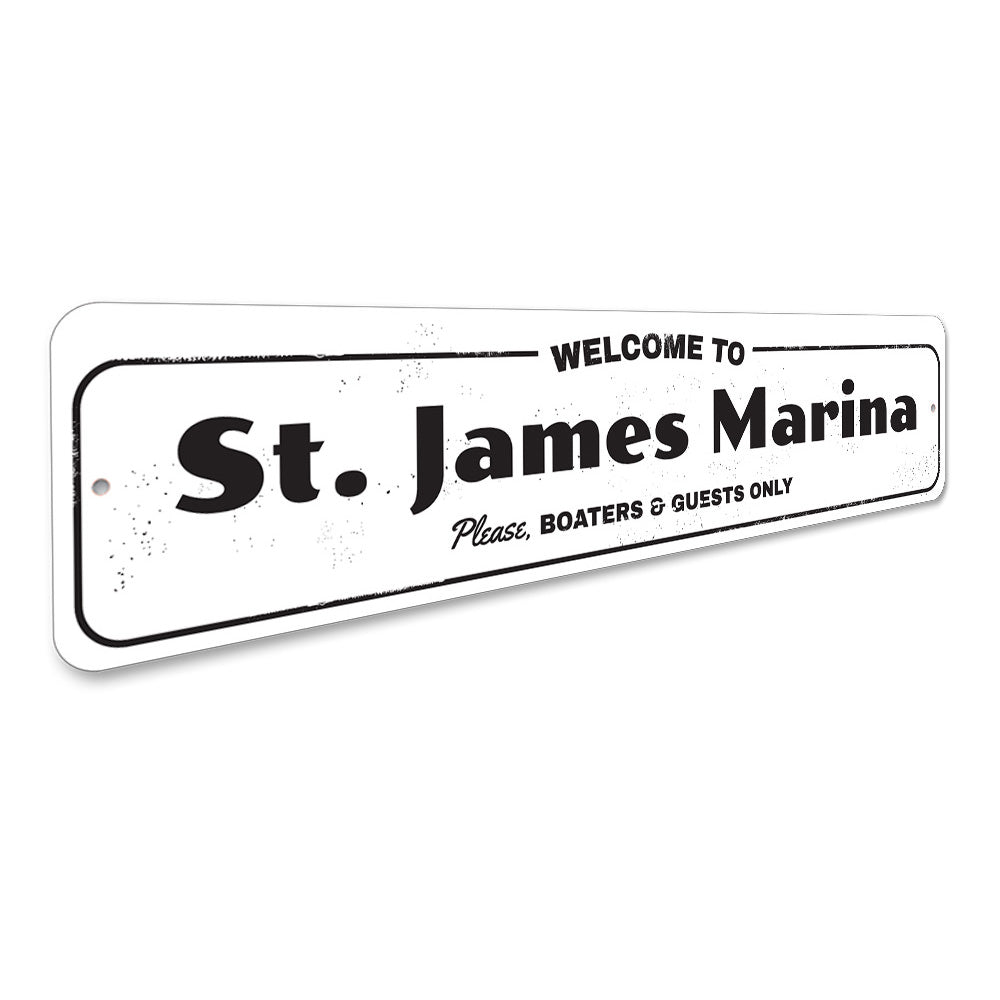 Welcome Marina Sign Aluminum Sign