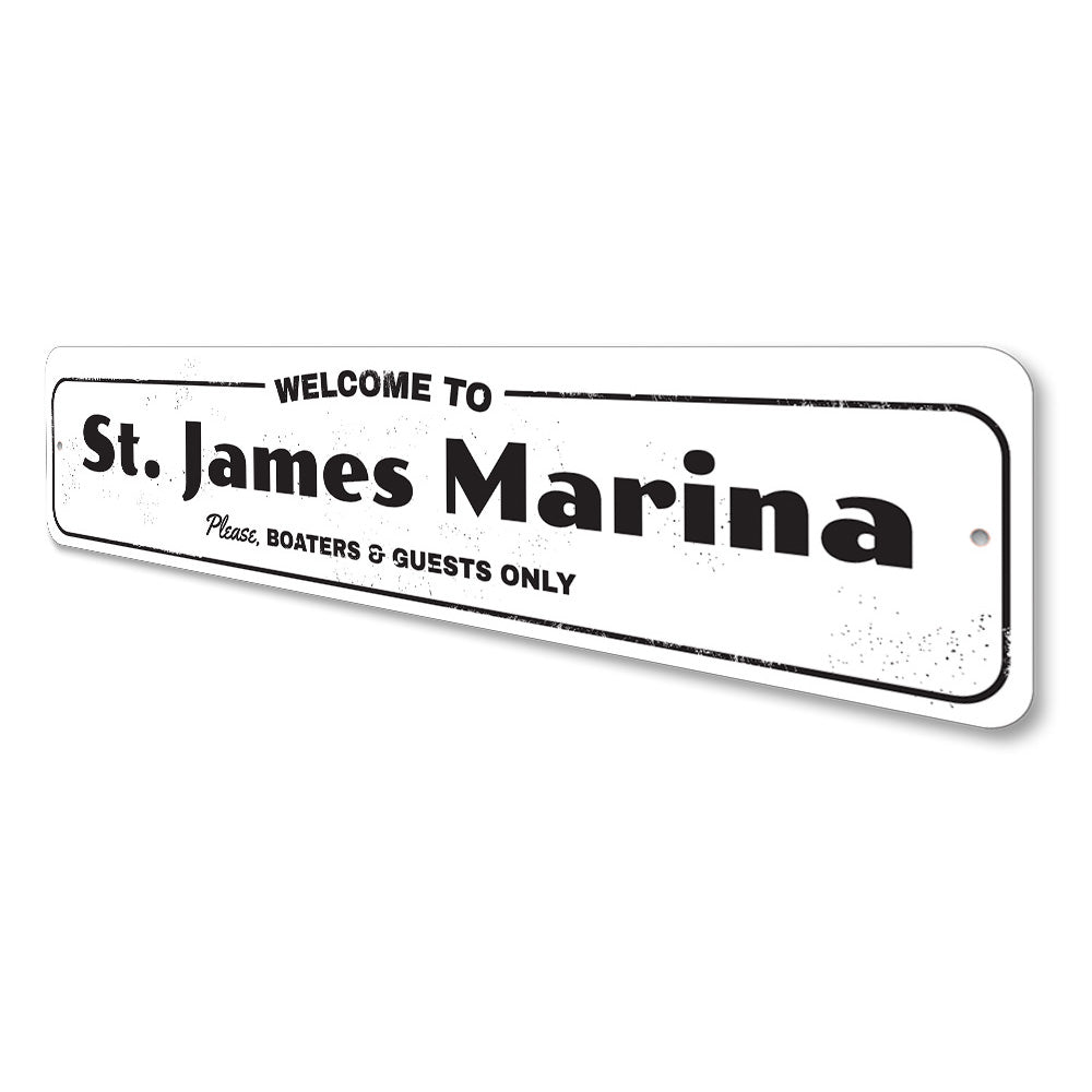 Welcome Marina Sign Aluminum Sign