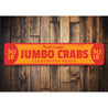 Jumbo Crabs Sign Aluminum Sign