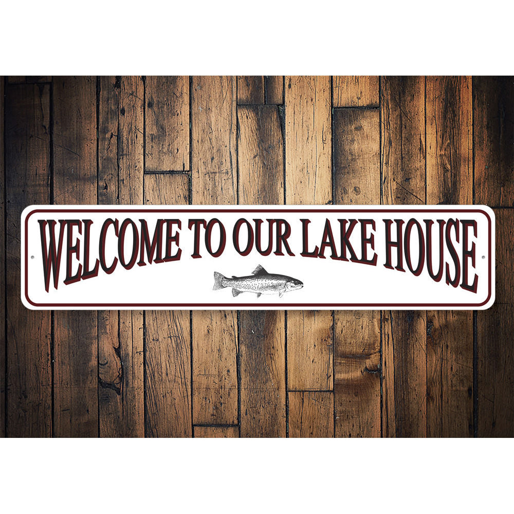 Welcome to Lake House Sign Aluminum Sign