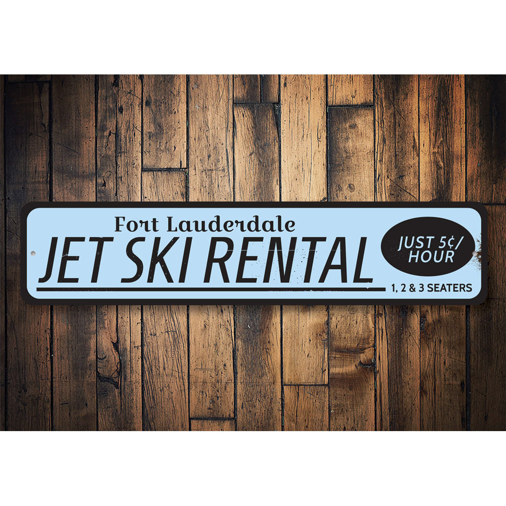 Jet Ski Rental Location Sign Aluminum Sign