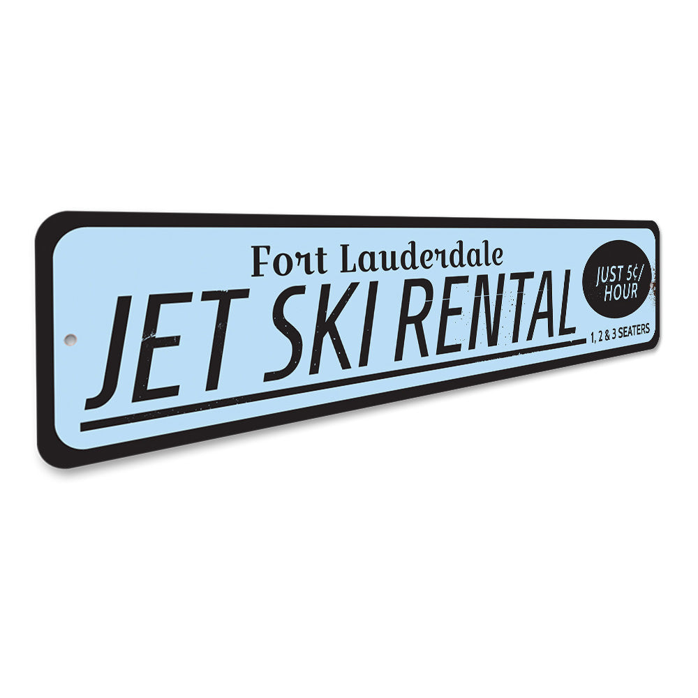 Jet Ski Rental Location Sign Aluminum Sign