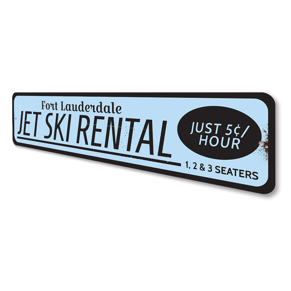 Jet Ski Rental Location Sign Aluminum Sign