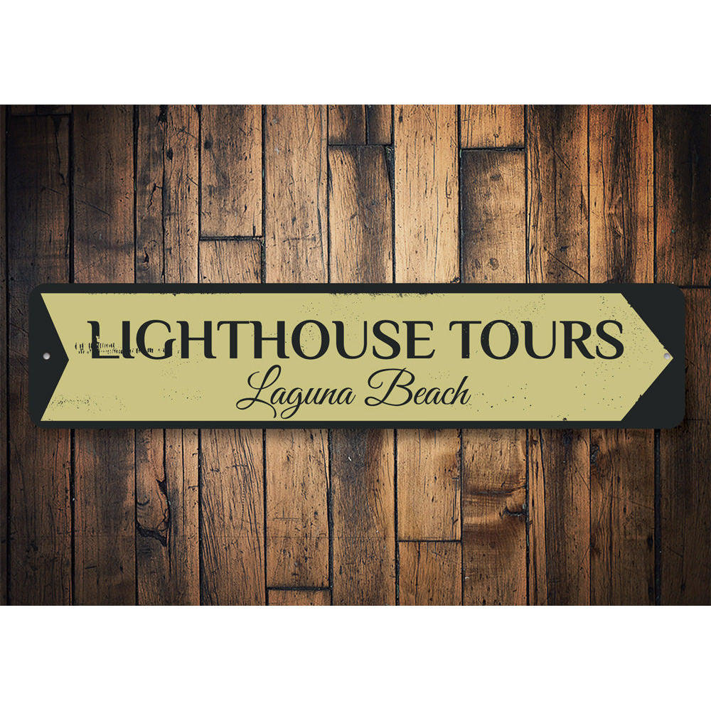 Lighthouse Tours Sign Aluminum Sign