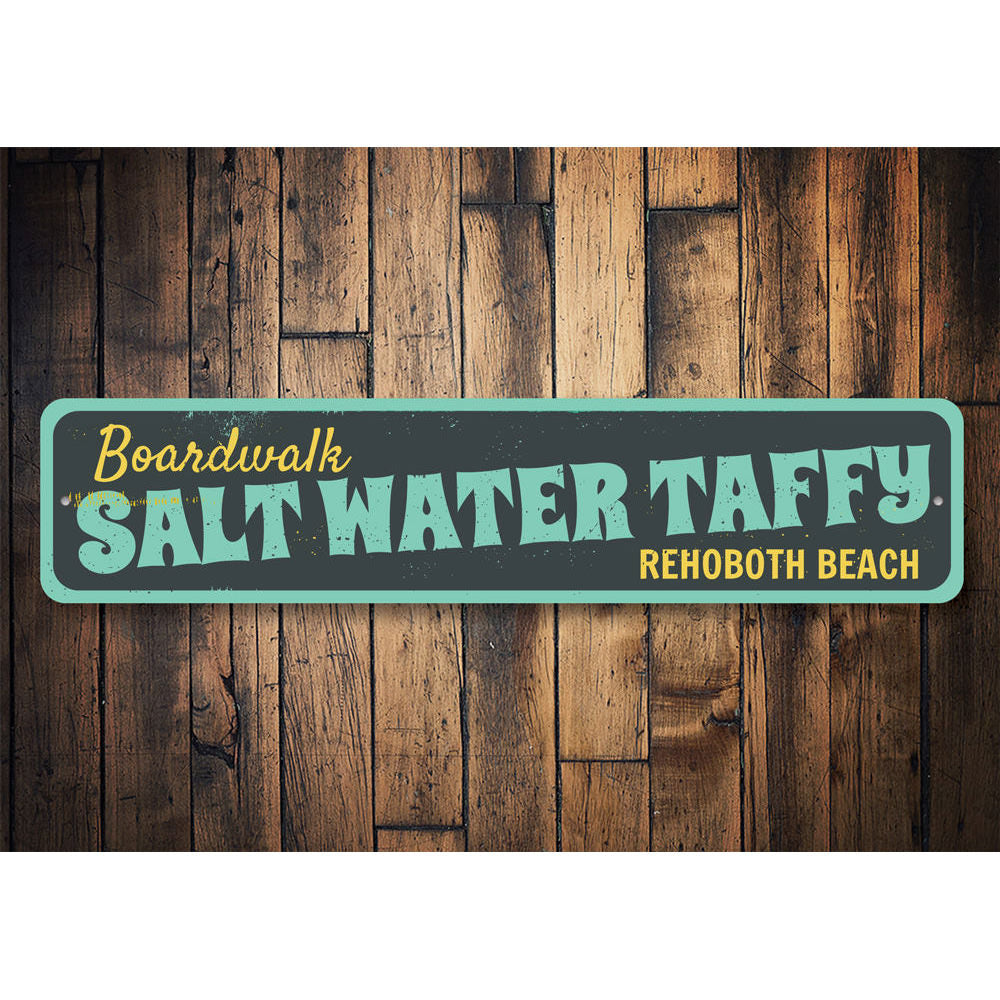 Saltwater Taffy Sign Aluminum Sign