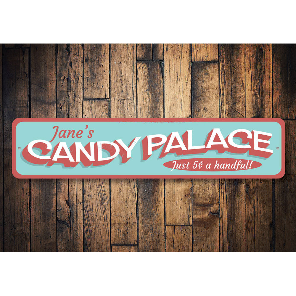 Candy Palace Sign Aluminum Sign