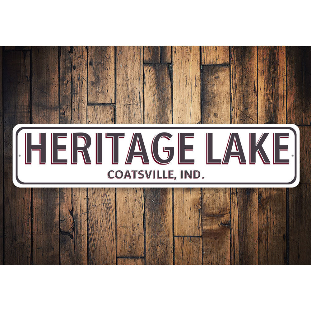 Lake House City State Sign Aluminum Sign