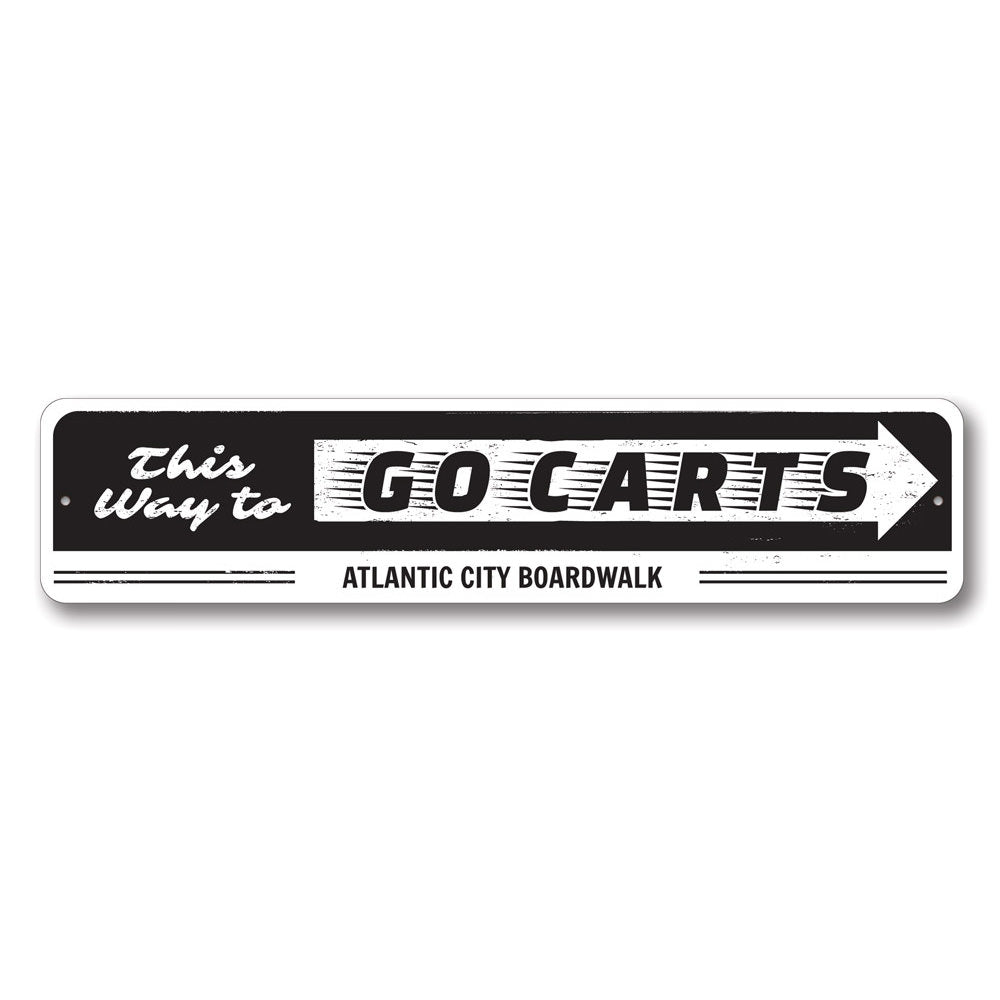 Go Cart Sign Aluminum Sign