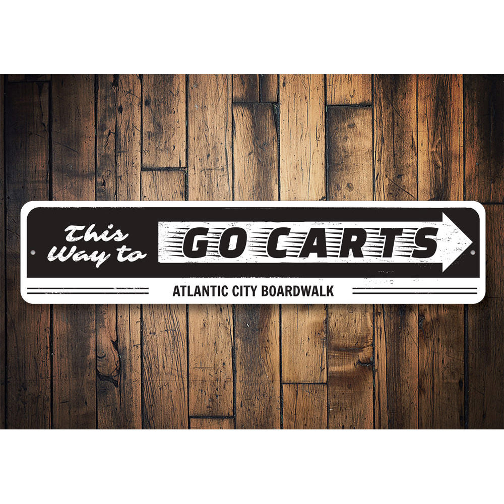 Go Cart Sign Aluminum Sign