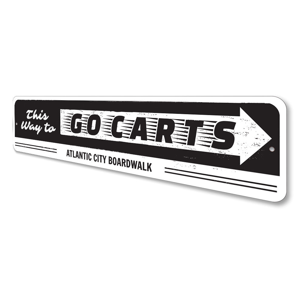 Go Cart Sign Aluminum Sign