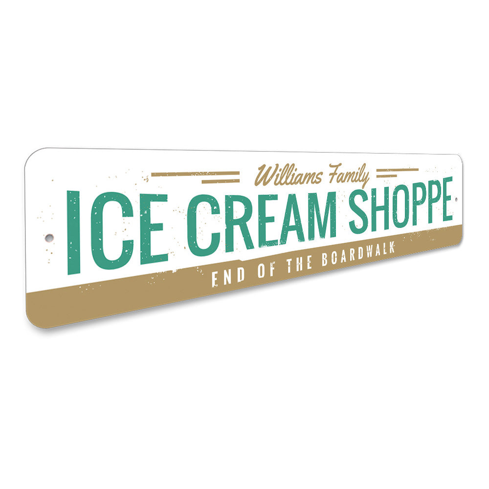 Ice Cream Shoppe Sign Aluminum Sign