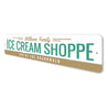 Ice Cream Shoppe Sign Aluminum Sign