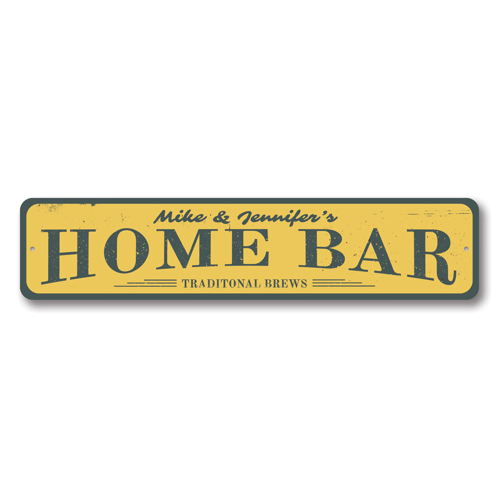 Tradtional Brew Home Bar Sign Aluminum Sign