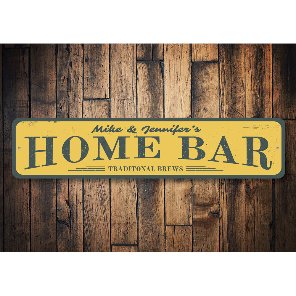 Tradtional Brew Home Bar Sign Aluminum Sign