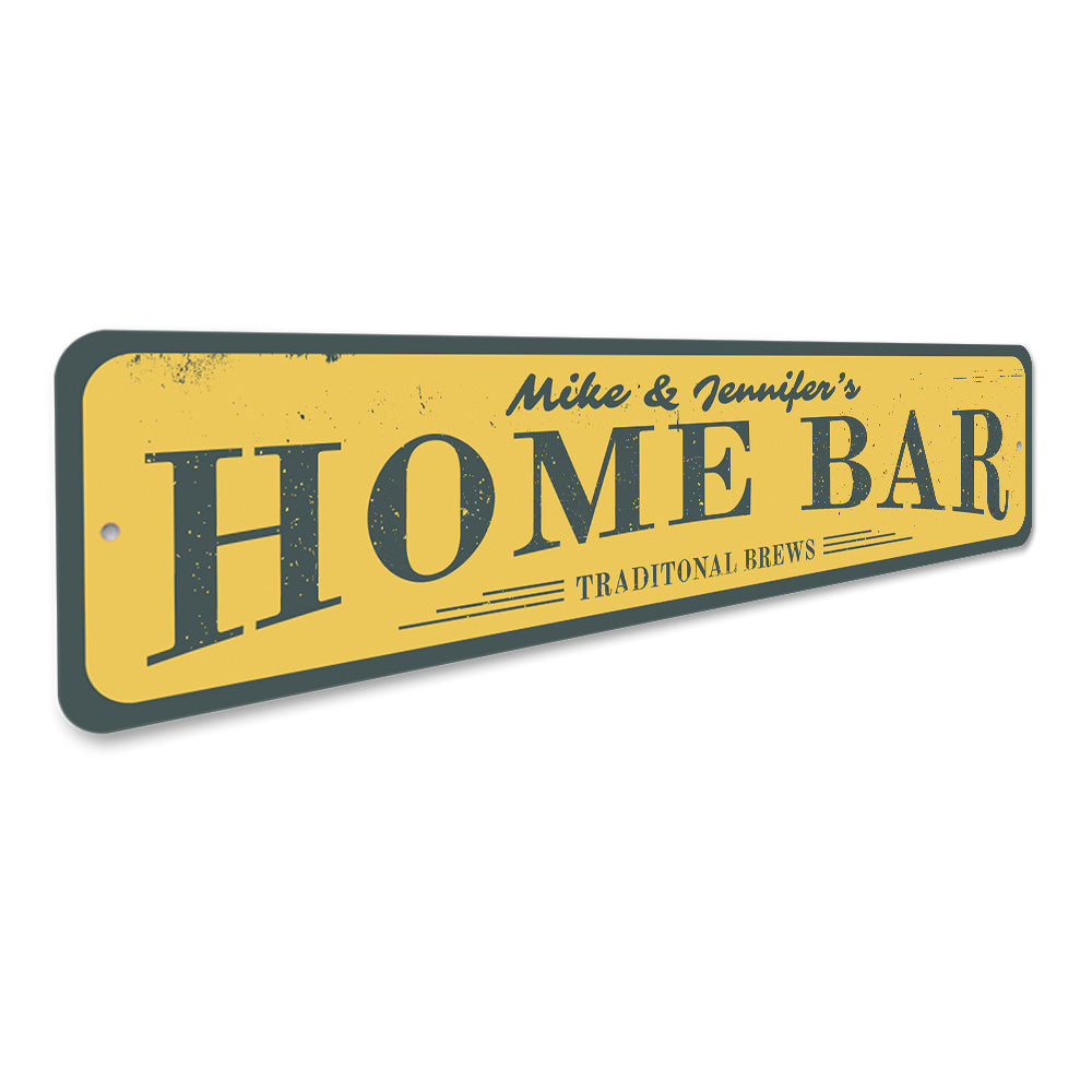 Tradtional Brew Home Bar Sign Aluminum Sign
