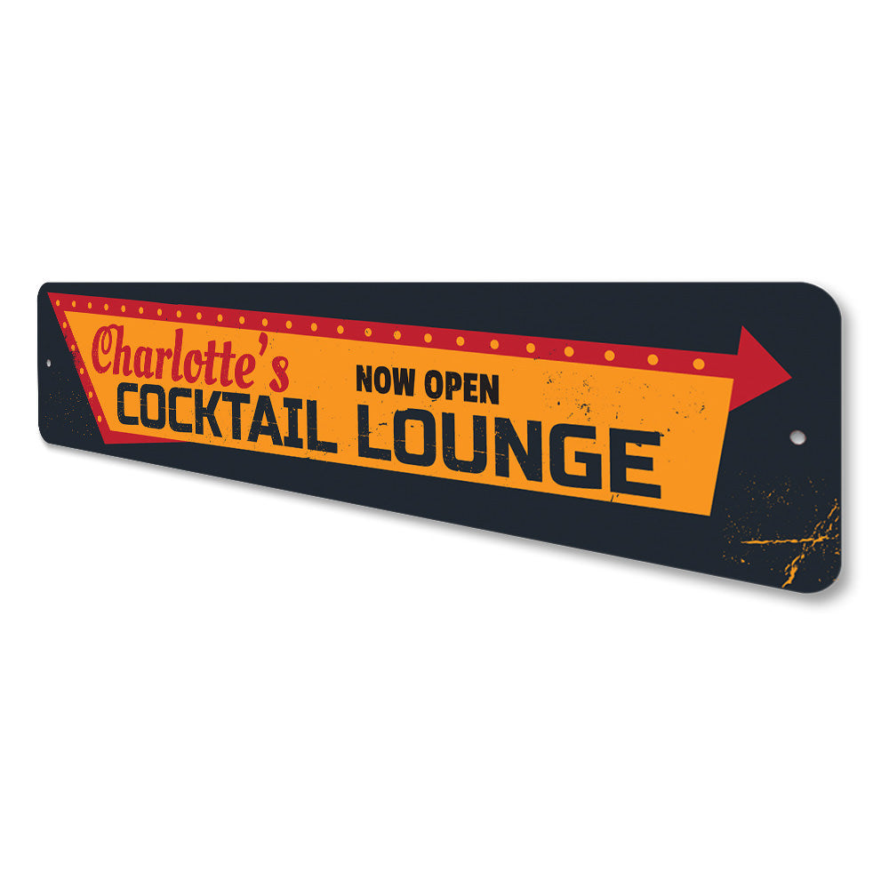 Cocktail Lounge Open Sign Aluminum Sign