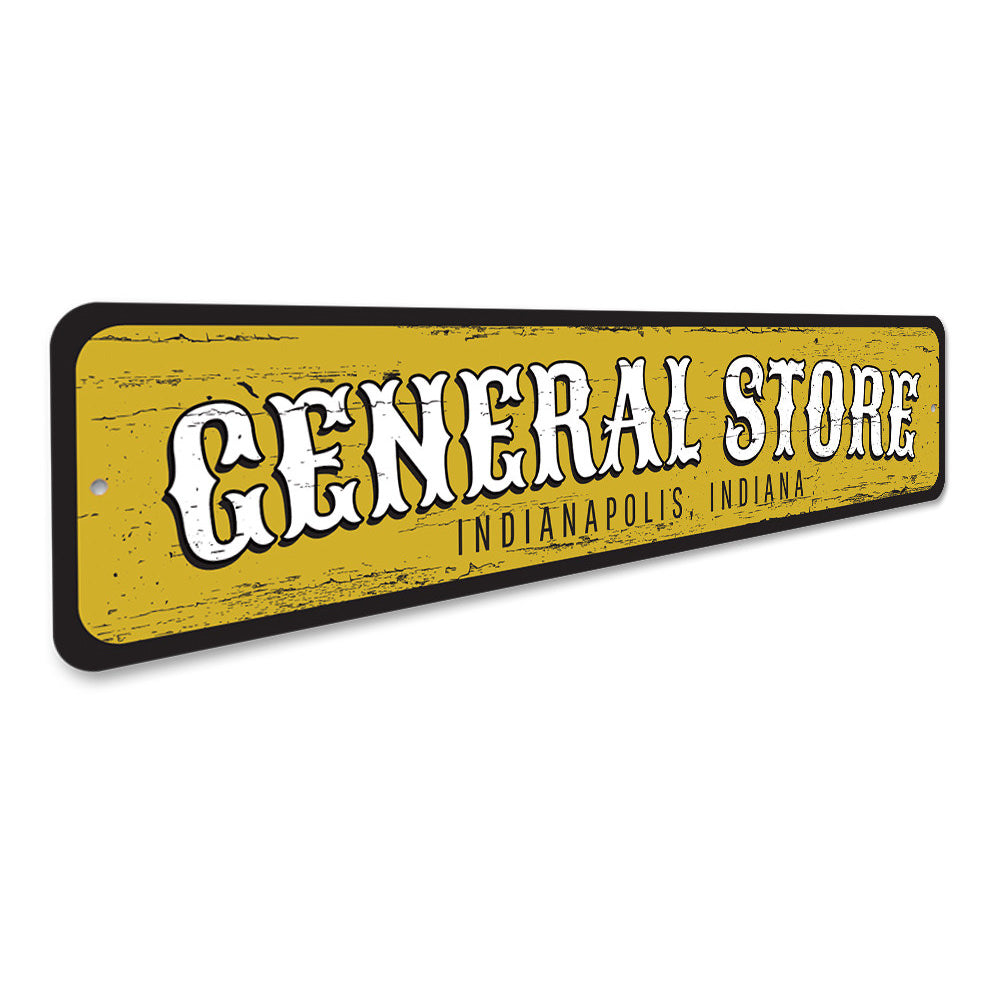 General Store Location Sign Aluminum Sign