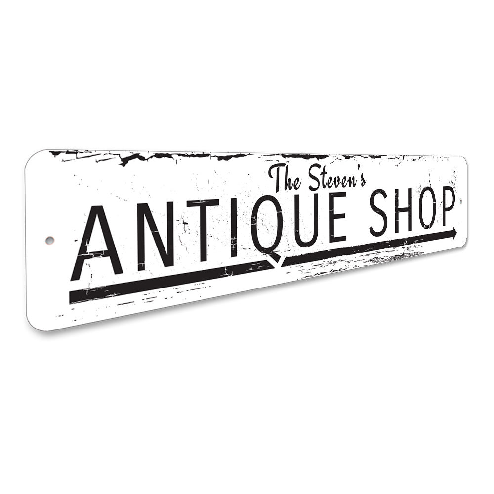 Antique Shop Arrow Sign Aluminum Sign