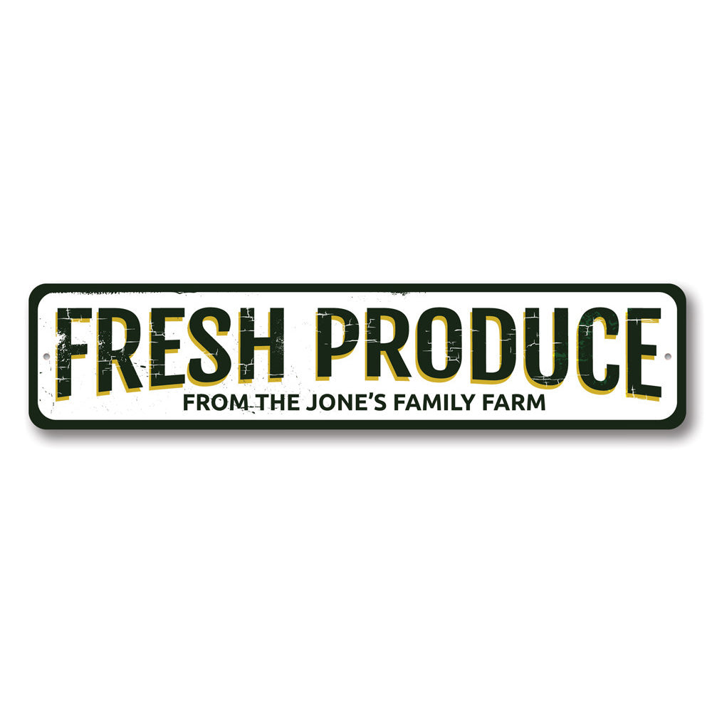 Fresh Produce Sign Aluminum Sign