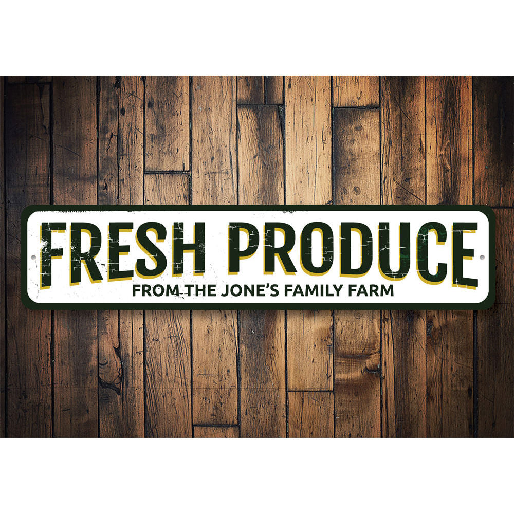 Fresh Produce Sign Aluminum Sign