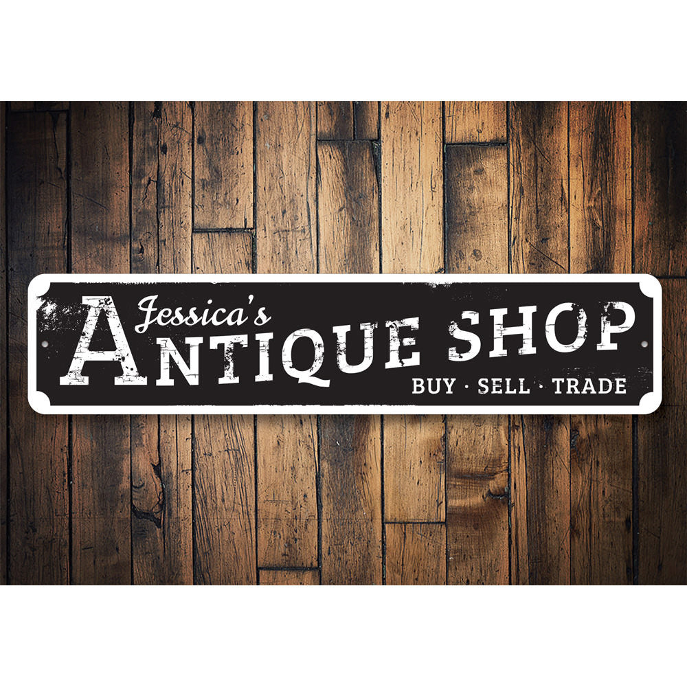 Old Rasio Sign Antique Shop Sign