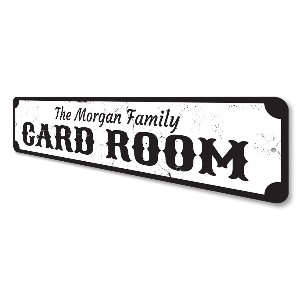Card Room Sign Aluminum Sign