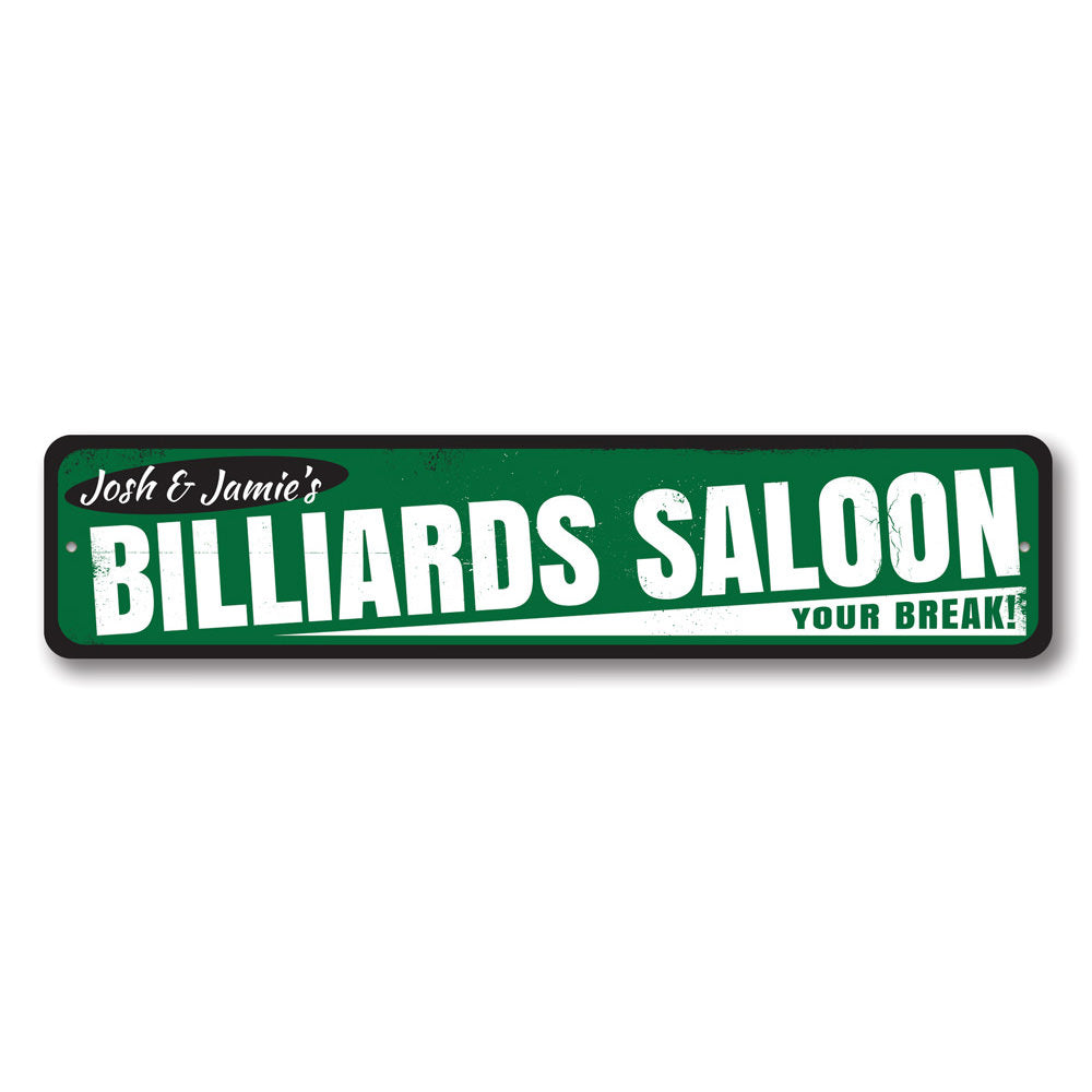 Billiards Saloon Sign Aluminum Sign