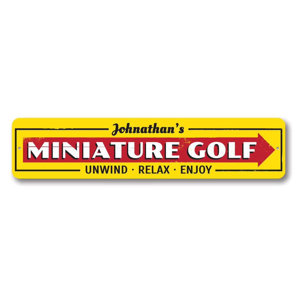 Mini Golf Sign Aluminum Sign