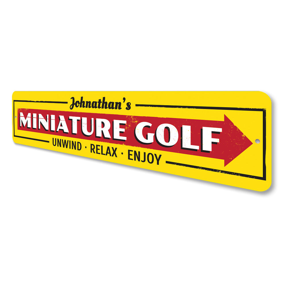 Mini Golf Sign Aluminum Sign
