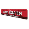 Texas Hold Em Sign Aluminum Sign