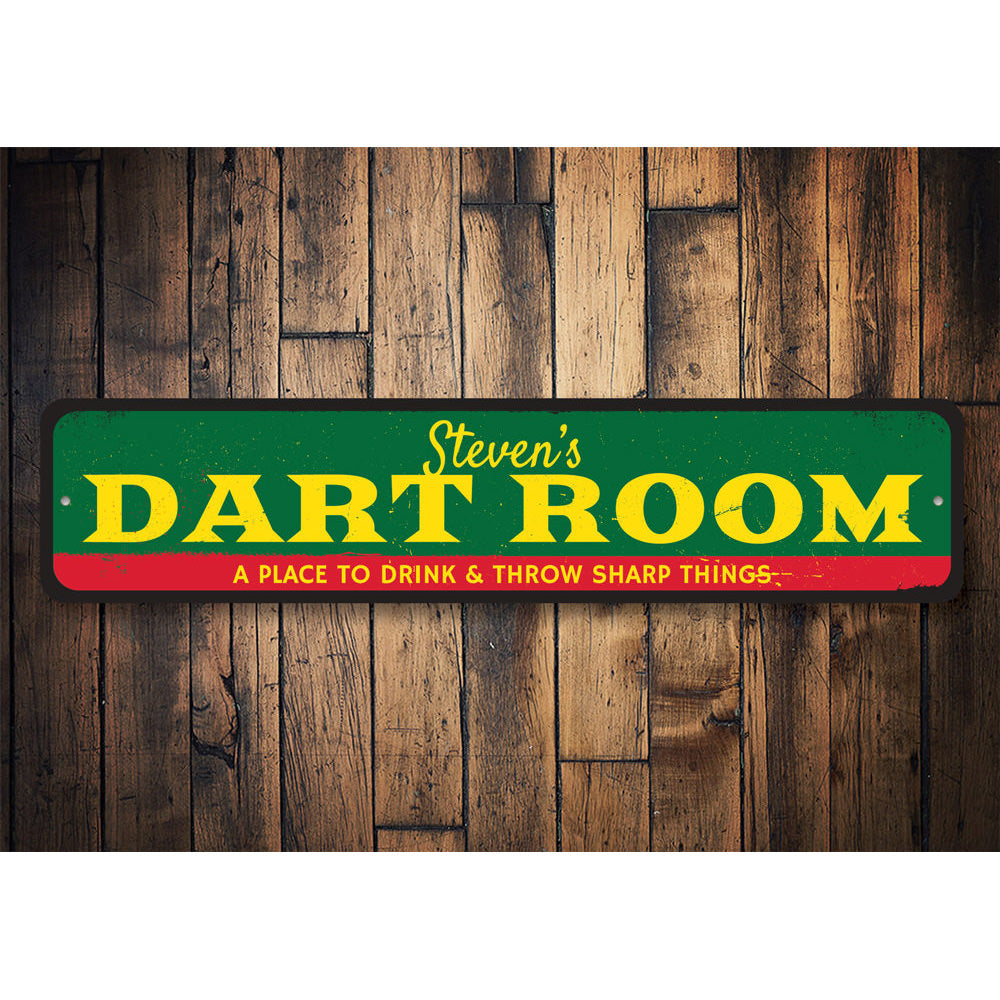 Dart Room Sign Aluminum Sign