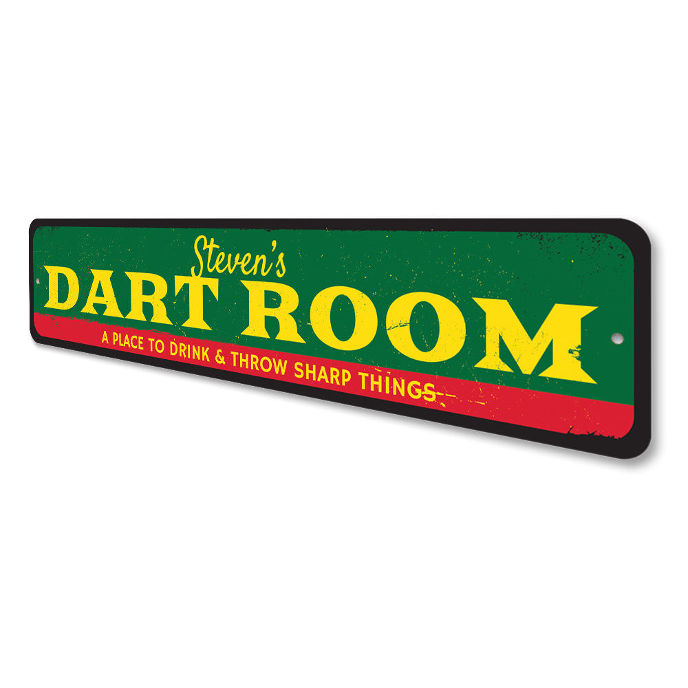Dart Room Sign Aluminum Sign