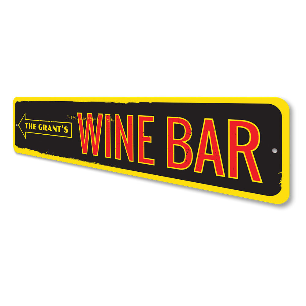 Family Wine Bar Sign Aluminum Sign
