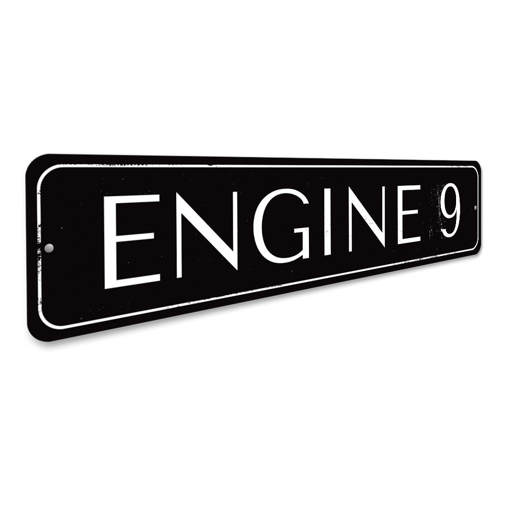 Engine Number 9 Sign Aluminum Sign