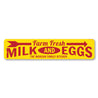 Farm Fresh Milk & Eggs Sign Aluminum Sign